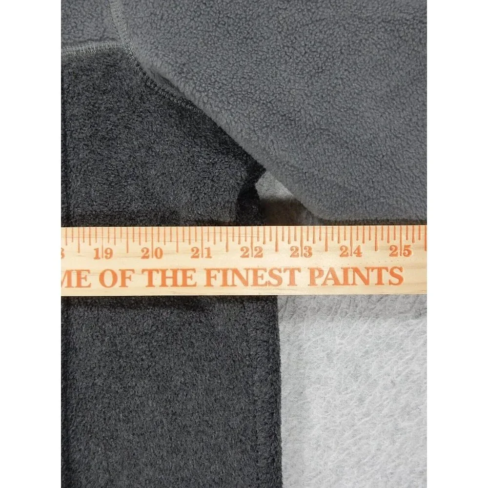 Columbia‎ 2 Tone Logo Fleece 4 Snap Pullover Sweater (Men's Large) Gray
